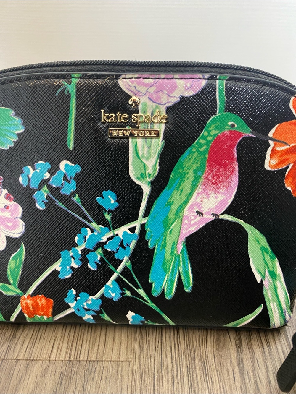 kate spade Floral Hummingbird Cosmetic Bag Duo Tropical Chic - Picture 4 of 16
